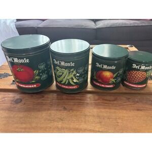 Vintage Del Monte Tin Can Set England Sundara Industries‎ Collectible Decor